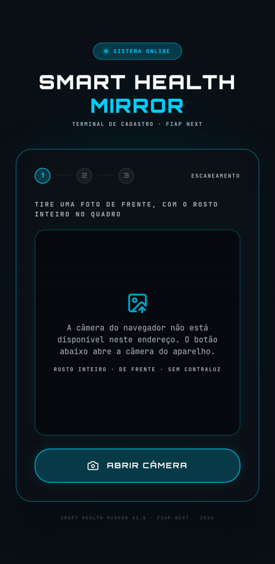 O cadastro num celular da rede local